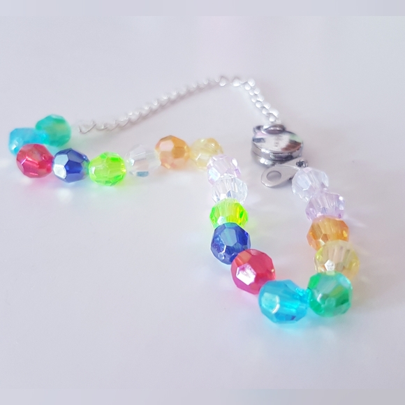 Bejeweled Bracelet Magnetic Clasp Hand Crafted Multi-Colored - Picture 14 of 15